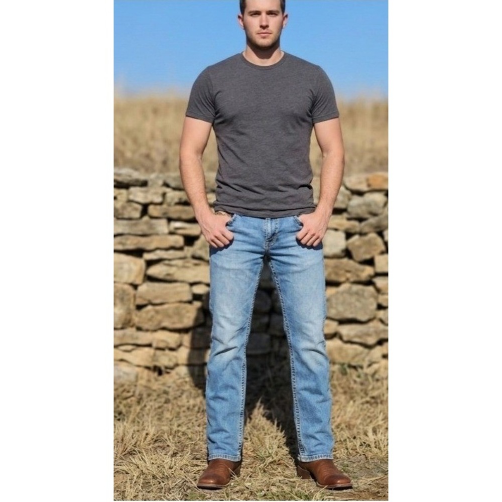 Cody James Core Mens Slim Straight Medium Wash Denim Jeans W29 L32 Blue